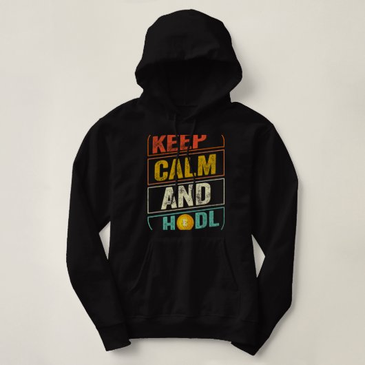 Bitcoin Dogecoin HODL It 保 CalmとHODL Crypto パーカ (デザイン正面)