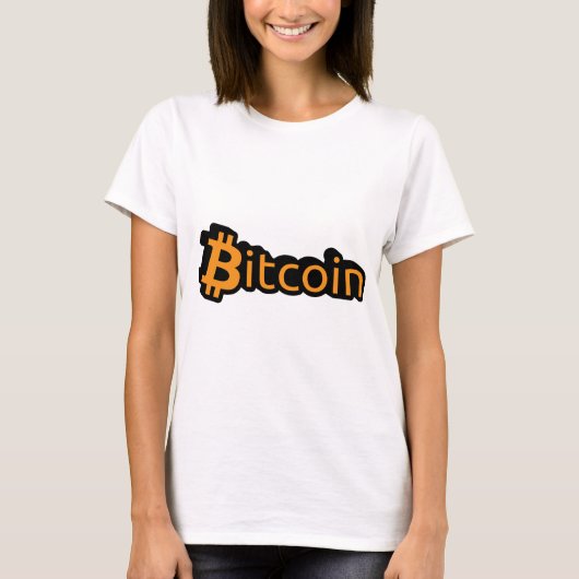 Bitcoin Dollar Schrift Tシャツ (正面)
