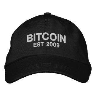 Bitcoin est 2009 shirt 刺繍入りキャップ