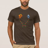Bitcoin & Ethereum Kites Bullish Crypto Trader Tシャツ (正面)