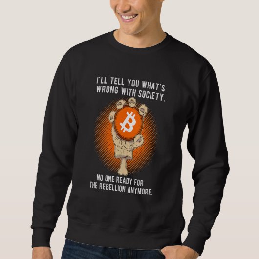 Bitcoin Evolution引用文社会の問題点 スウェットシャツ (正面)