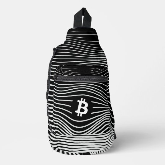 Bitcoin Force (ブラック) スリングバッグ (正面)