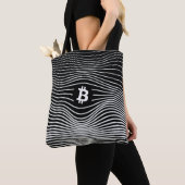 Bitcoin Force (ブラック) トートバッグ (クローズアップ)