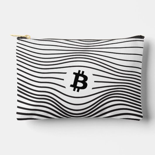Bitcoin Force (ホワイト)  アクセサリーポーチ (正面)