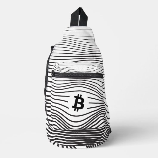 Bitcoin Force (白) スリングバッグ (正面)
