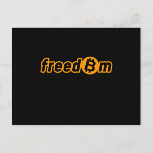 Bitcoin Freedom Crypto BTC Cryptocurrencyギフト ポストカード