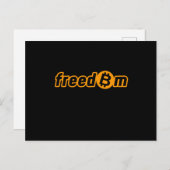 Bitcoin Freedom Crypto BTC Cryptocurrencyギフト ポストカード (正面/裏面)