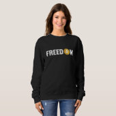 Bitcoin Freedom Cryptocurrency Crypto Blockchain スウェットシャツ (正面フル)