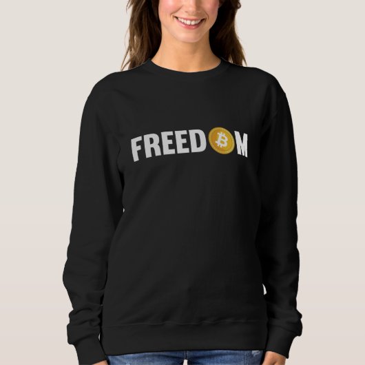 Bitcoin Freedom Cryptocurrency Crypto Blockchain スウェットシャツ (正面)