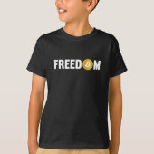 Bitcoin Freedom Cryptocurrency Crypto Blockchain Tシャツ (正面)