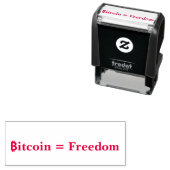 Bitcoin = Freedom Self Inking Rubber Stamp セルフインキングスタンプ (インサイチュ)