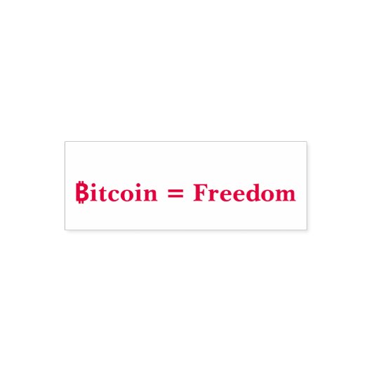 Bitcoin = Freedom Self Inking Rubber Stamp セルフインキングスタンプ (デザイン)