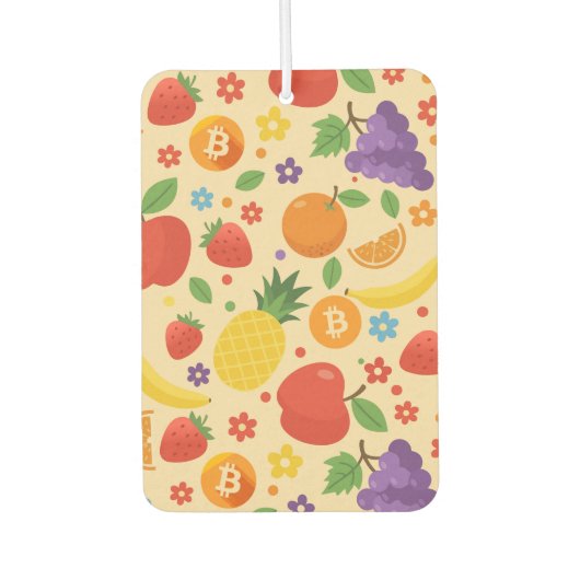 Bitcoin Fruits カーエアーフレッシュナー (正面)