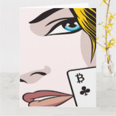 Bitcoin Girl カード (黄色い花)