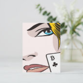 Bitcoin Girl 案内ポストカード (スタンド正面)