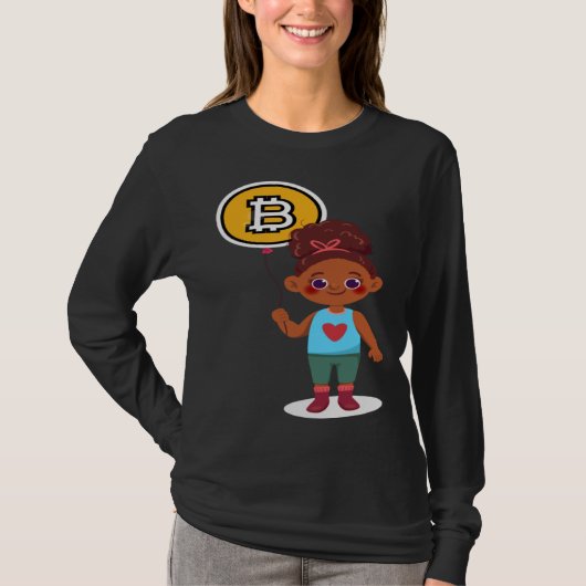 Bitcoin Girl Choice Of Investment Bitcoin Cryptocu Tシャツ (正面)