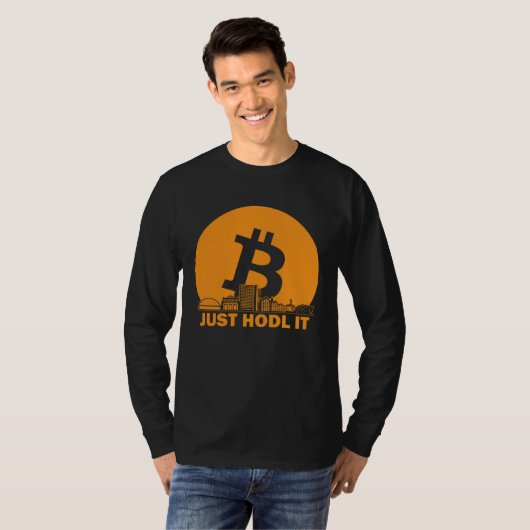 Bitcoin Glasgow Skyline  Glasgow Bitcoin Maximalis Tシャツ (正面フル)