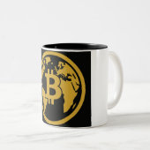 Bitcoin global asset mug ツートーンマグカップ (正面右)