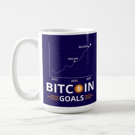 Bitcoin Goals Chart Cryptocurrency Growth コーヒーマグカップ (左)