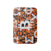 "Bitcoin Graffiti" (スタイル #2) ストリートアート バスマット (正面縦)