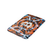 "Bitcoin Graffiti" (スタイル #4) ストリートアート バスマット (アングル)