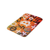 "Bitcoin Graffiti" (スタイル #6) ストリートアート バスマット (アングル)