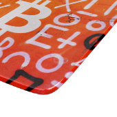 "Bitcoin Graffiti" (スタイル #7) ストリートアート カッティングボード (角)