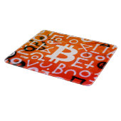 "Bitcoin Graffiti" (スタイル #7) ストリートアート カッティングボード (角)