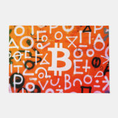 "Bitcoin Graffiti" (スタイル #7) ストリートアート ドアマット (正面)