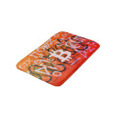 "Bitcoin Graffiti" (スタイル #9) ストリートアート バスマット (アングル)