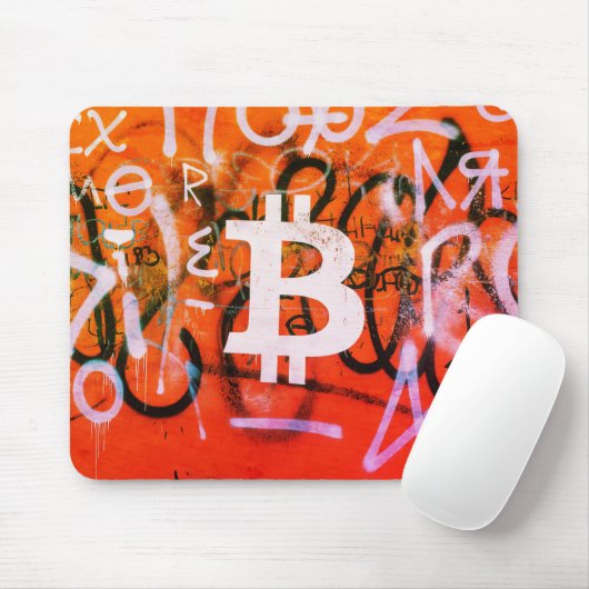 "Bitcoin Graffiti" (スタイル #9) ストリートアート マウスパッド (マウス)
