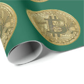 Bitcoin Green Wrapping Paper ラッピングペーパー (ロールコーナー)