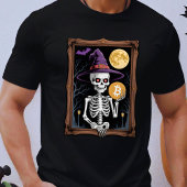 Bitcoin Halloween Skeleton Spooky Crypto Tシャツ