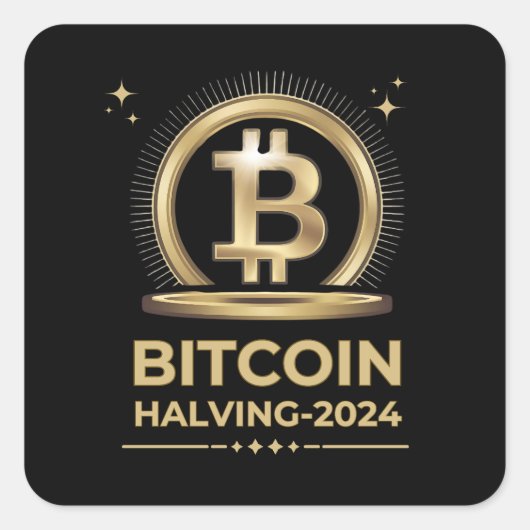 BITCOIN HALVING 2024暗号化デジタル通貨 スクエアシール (正面)