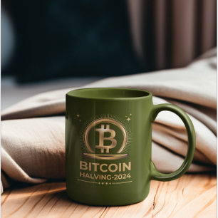 BITCOIN HALVING 2024暗号化デジタル通貨 ツートーンマグカップ