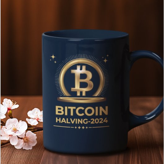 BITCOIN HALVING 2024暗号化デジタル通貨 ツートーンマグカップ