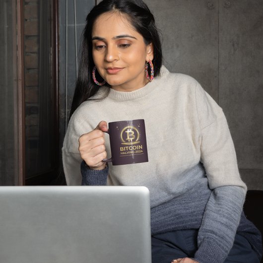 BITCOIN HALVING 2024暗号化デジタル通貨 ツートーンマグカップ