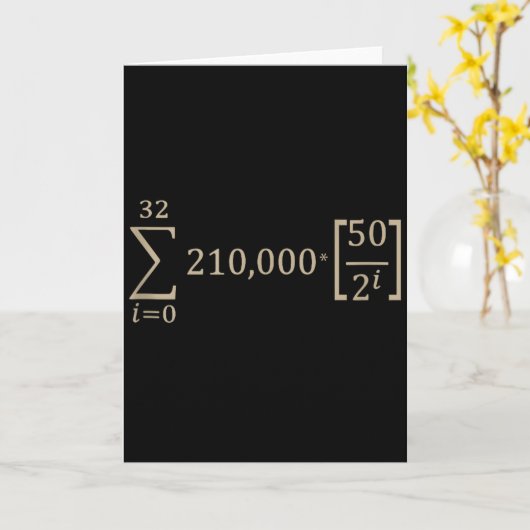 Bitcoin Halving Formula Design Tank Top  カード (黄色い花)