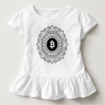 BITCOIN/HENNA女の子のひだのTシャツ