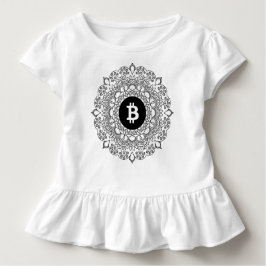 BITCOIN/HENNA女の子のひだのTシャツ トドラーTシャツ