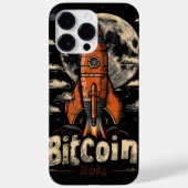 Bitcoin hodl and rocket to the moon design Case-Mate iPhoneケース (裏面)