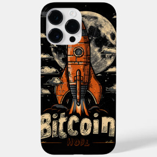 Bitcoin hodl and rocket to the moon design Case-Mate iPhone 14 pro maxケース