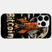 Bitcoin hodl and rocket to the moon design Case-Mate iPhoneケース (裏面 (横))