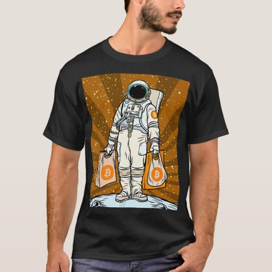 BITCOIN-HODL-Crypto宇宙飛行士 Tシャツ (正面)