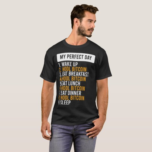 Bitcoin HODL Meme BTC  Idea for a Bitcoiner 1 Tシャツ (正面フル)