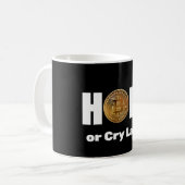 Bitcoin Hodle Mug コーヒーマグカップ (正面左)