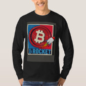 Bitcoin  Hodler Bitcoin Rocket Course Explosion Tシャツ (正面)