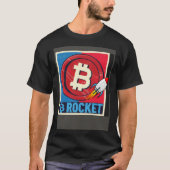 Bitcoin  Hodler Bitcoin Rocket Course Explosion Tシャツ (正面)