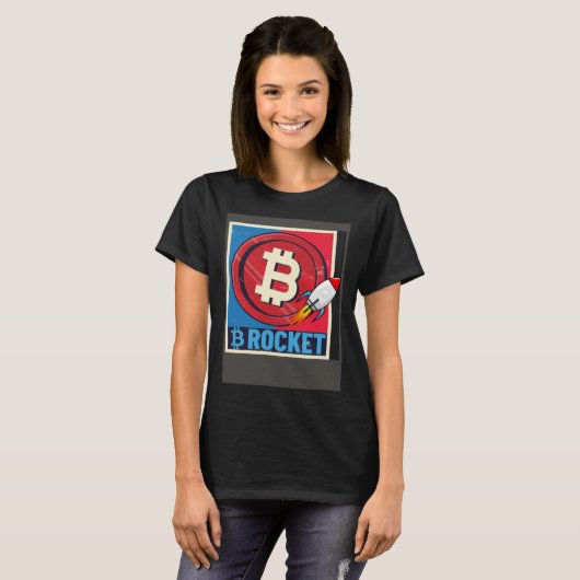 Bitcoin  Hodler Bitcoin Rocket Course Explosion Tシャツ (正面フル)
