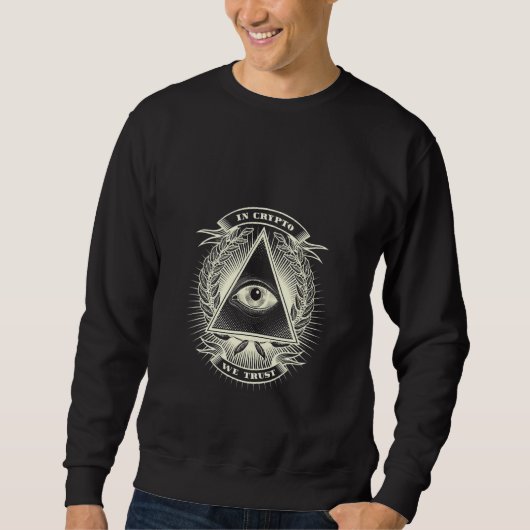 Bitcoin Illuminati Eye Cryptocurrencyデジタルカメラ スウェットシャツ (正面)